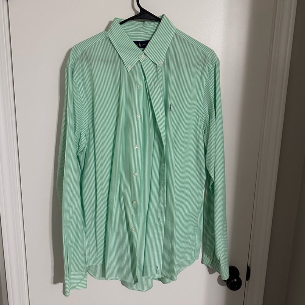 Green Ralph Lauren Striped Men's Shirt